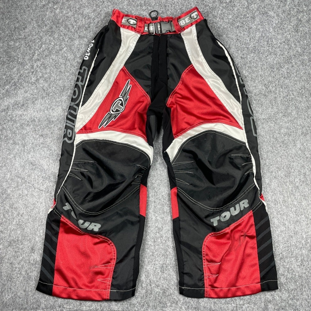 Tour Hockey Pants Mens Small Red Black White Inline Roller 10w30 HPA52